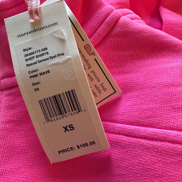 Vineyard Vines Pink Wave Quarterzip - Picture 3 of 3